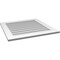 Ekena Millwork Vertical Surface Mount PVC Gable Vent: Non-Functional, w/3-1/2"W x 1"H, Standard Frame, 30"W x 30"H GVPVE30X3001SN - alternate 3